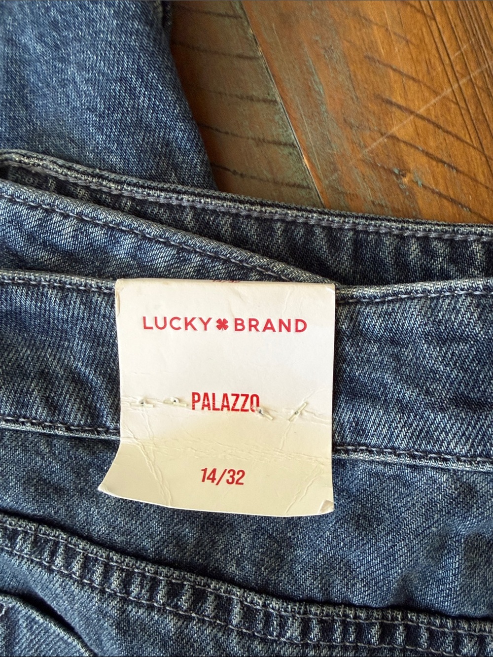 Women’s Lucky Brand Jeans Palazzo New Wide Leg 14 / 32 Denim pants NWT - Picture 5 of 9